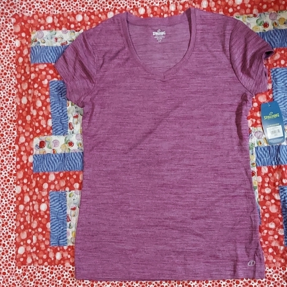 Nwt Bright Orchid Spalding Speed Dri Shirt Size S - Picture 1 of 4